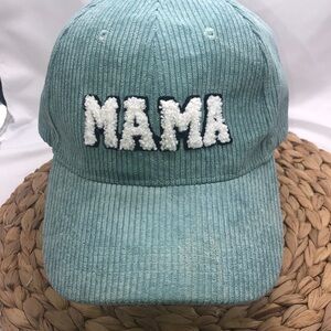 MAMA Aqua Green Corduroy Baseball Cap